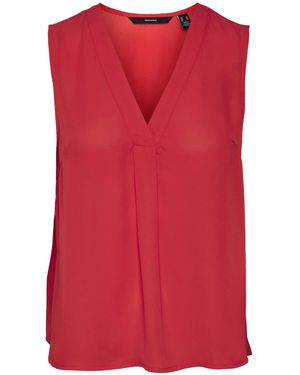 Vero Moda Vmderma SL Top Wvn Ga - Rosso