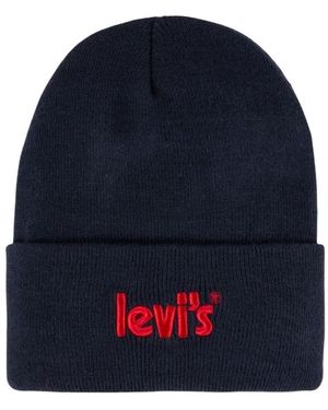 Levi's Lan Poster Logo Beanie 9a8513 Hoed - Blauw