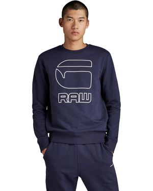 G-Star Graphic Graw Sweatshirt - Blauw