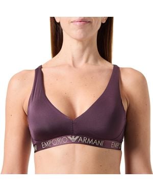 Emporio Armani Iconic Microfiber Bralette Bra Gepolsterter BH - Lila