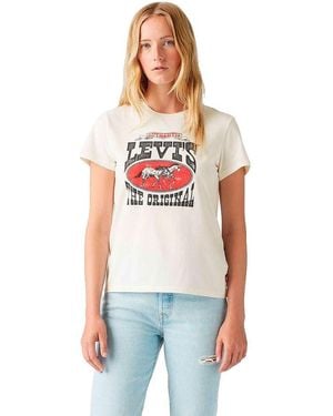 Levi's The Perfect Tee T-shirt Horse Poster - Red