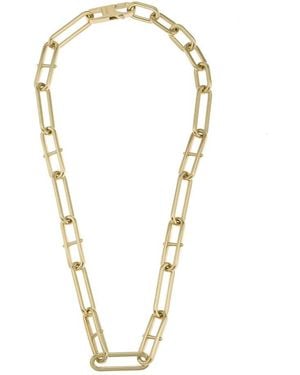 Fossil Heritage D Link Stainless Steel Chain Necklace - Metallic