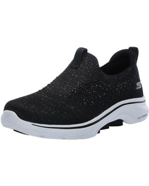 Skechers Go Walk 7 Bling (/Rose) Walking Shoes - Black