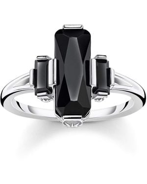 Thomas Sabo Ring Schwarze Steine 925 Sterlingsilber TR2267-641-11-54