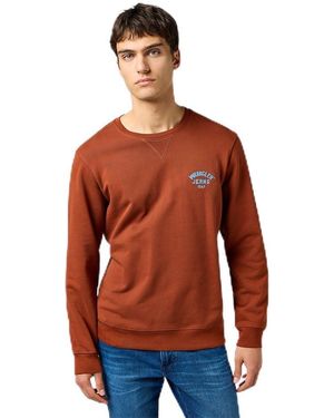 Wrangler Small Logo Crew Sweatshirt - Red