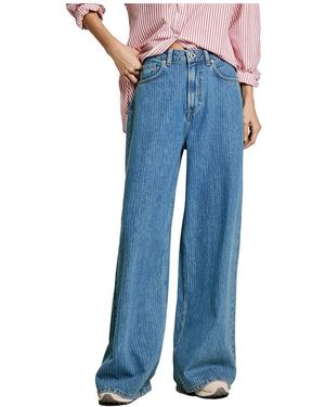 Pepe Jeans Wijde Pijpen Jeans Uhw - Blauw