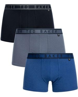Ted Baker 3 Pack Trunks - Blue