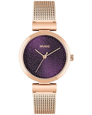 HUGO Mesh-Gliederarmband - Schwarz