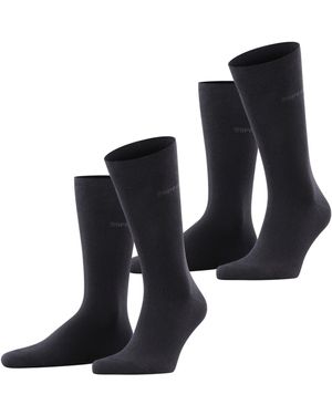 Esprit Basic Uni Multipack M So Cotton Plain 2 Pairs Socks - Black