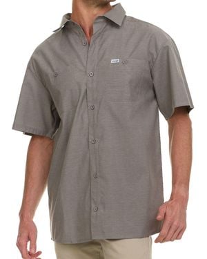 Wrangler Chambray Woven Short Sleeve Casual - Blue