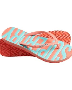 Superdry VINTAGE VEGAN FLIP FLOP - Rot
