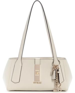 Guess Brooke Shoulder Satchel - Natural