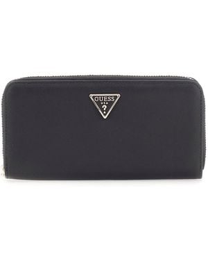 Guess Talent Slg Large Zip Around Wallet L Black - Grey