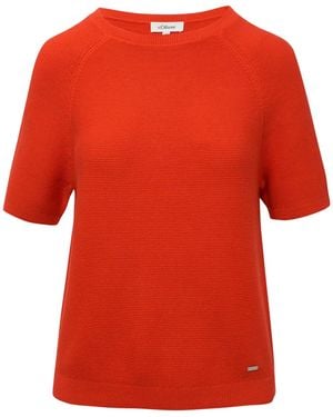 S.oliver Strickpullover mit feiner Rippstruktur rot 42