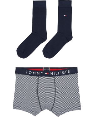 Tommy Hilfiger Trunk Print & Sock Set Ithaca/desert Sky Xl - Blue