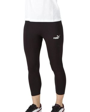 PUMA Ess+ Textured Foil 3/4 Leggings - Nero