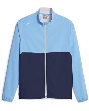PUMA S Monterey Wind Performance Jacket Golf Blue/white L