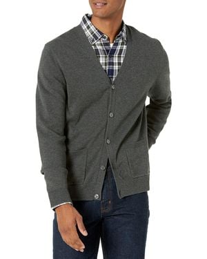 Amazon Essentials Strickjacke aus Baumwolle - Grau