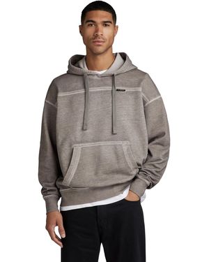G-Star Garment Dyed Loose Hoodie - Grau