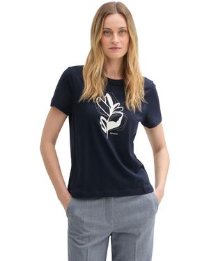 TOM TAILOR Damen Plussize T-Shirt Aus Bio-Baumwolle | Mit Print | Größen 44–54 | Bequem & Nachhaltig
