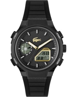 Lacoste Digitale da Uomo Collezione LC33 con Cinturino in Silicone Nero - Grigio