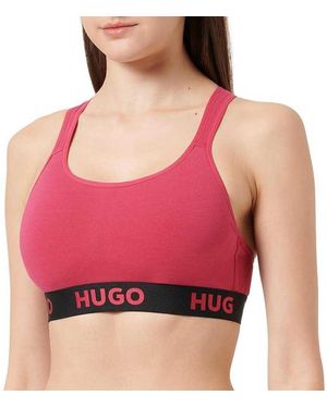 HUGO Padded Sporty Logo Bralette - Rot