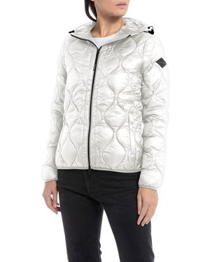 Replay W7733 Giacca Trapuntata - Bianco