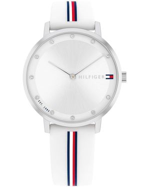 Tommy Hilfiger Horloge Analoog Kwarts Met Siliconen Armband 1782735 - Wit