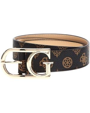 Guess Dorys Belt W80 Mocha Logo - Nero