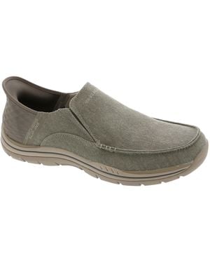 Skechers Erwartet-Cayson Moc Toe Canvas Slip-Ins - Grau