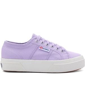 Superga S/ladies 2740 Lace Up Platforms - Purple