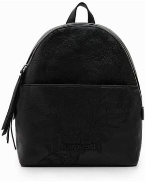 Desigual Piccolo zaino con ricamo - Nero