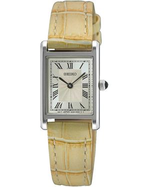 Seiko Orologio Analogico Donna con Cinturino in Pelle SWR095P1 - Metallizzato