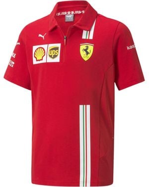 PUMA Scuderia Ferrari Team Youth Polo Shirt Rosso Corsa 104 - Red