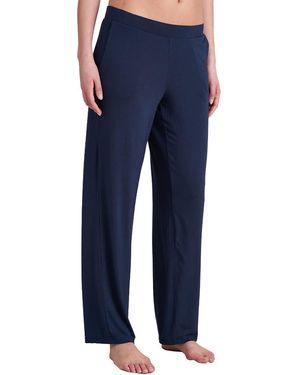 Schiesser Schlafhose lang Lounge Marleneschnitt Modal-Mix + Relax Pyjamaunterteil - Blau
