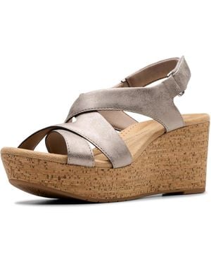 Clarks Modern Casuals Wedge Sandal - Brown