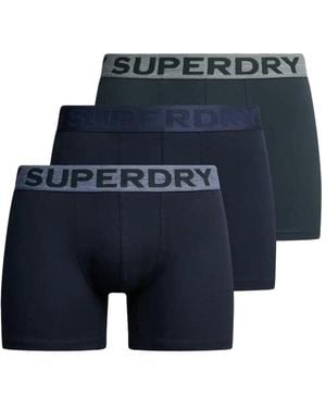 Superdry S Boxers Triple Pack Eclipse Navy - Blue