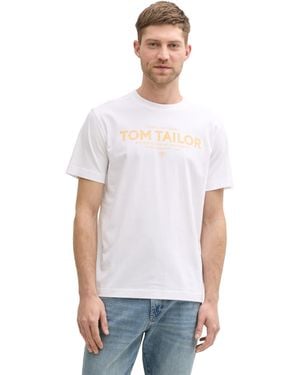 Tom Tailor T-Shirt mit Herz-Print - Weiß