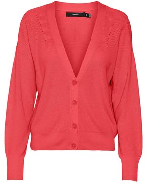 Cardigan Donna VERO MODA Vmnewlexsun - Maglione Lungo Con Scollo A V, In Viscosa, Acrilico E Cotone