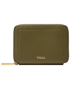 Fossil Logan Rfid Mini Multifunction Wallet - Green