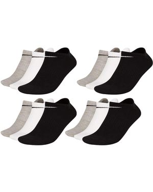 Nike Everyday Sneaker Socken 12 Paar Weiß Grau Schwarz Füßling SX7678