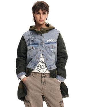 Desigual Donna Woven Parka - Grigio