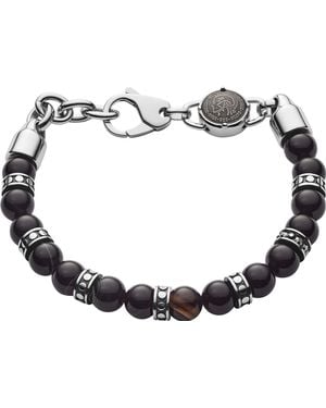 DIESEL Bracciale Uomo con Cinturino in Acciaio Inossidabile DX1163040 - Nero