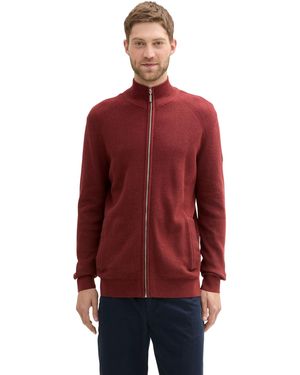 Tom Tailor Strickjacke aus Baumwolle - Rot