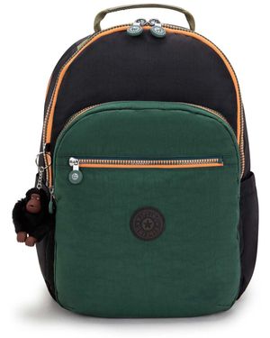 Kipling Back To School Seoul College Backpack Tree House Bl - Grün