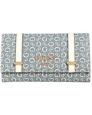 Guess Factory Aengus Denim Logo Slim Clutch - Grey