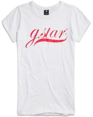 G-Star Graphic Stm 1 Slim Rt Ss Wmn - Wit