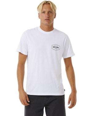 Rip Curl Stapler Mens Tee - White