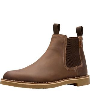 Clarks Shepton Easy Chelsea Boot - Brown