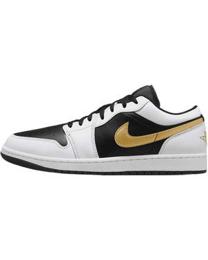 Nike Jordan 1 Low White/metallic Gold-black - Multicolour